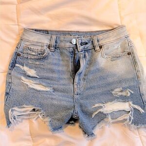 american eagle denim shorts light wash